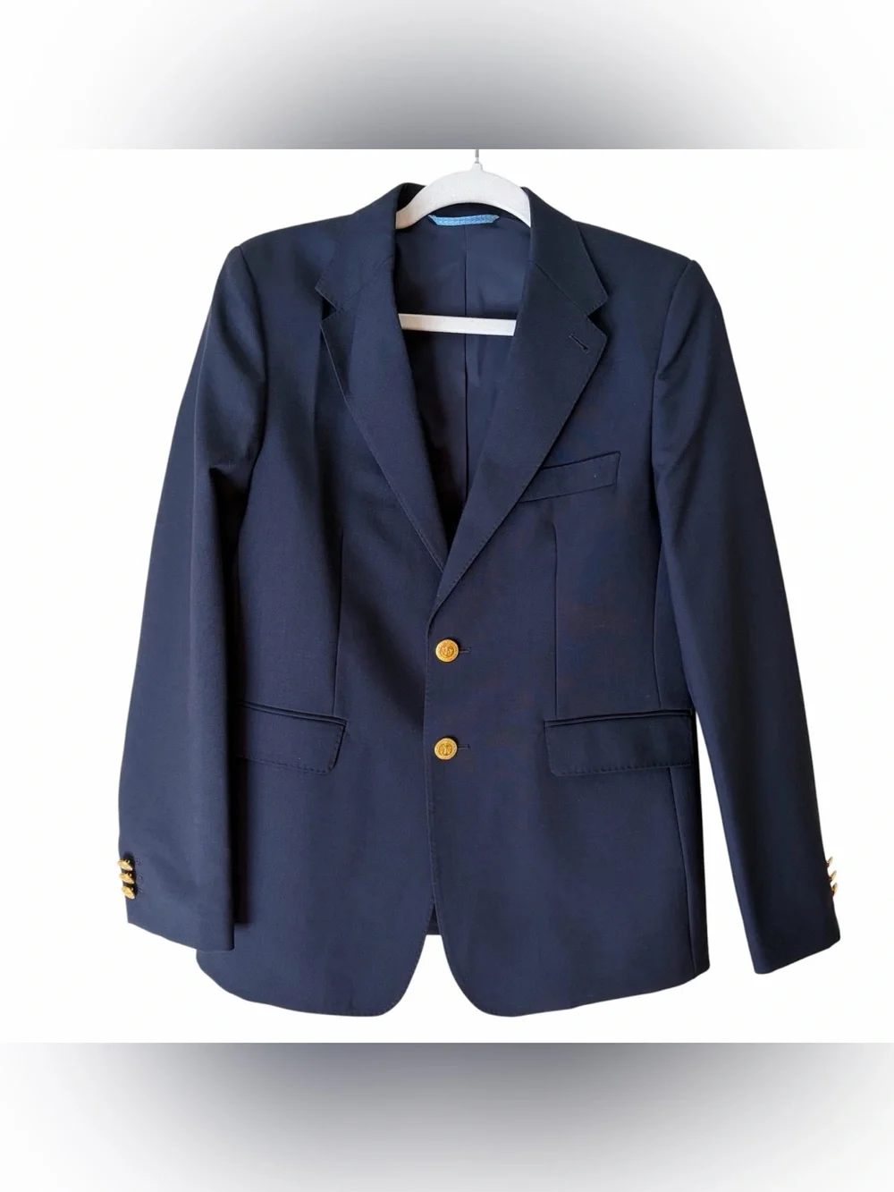 Vineyard Vines | Kids Boathouse Performance Wool Blazer Navy Blue Gold Size 18
